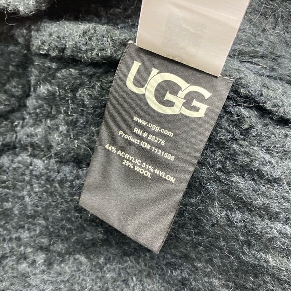 NWT UGG-Janae Cable Knit Black Sweater Size L - Picture 7 of 7